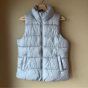 Old Navy Light Gray Puffer Vest